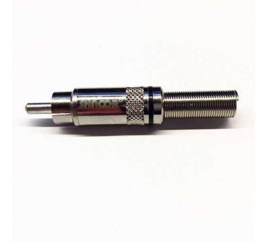 Shnoor SRCM-Seco-B Разъем на кабель RCA male, черное кольцо