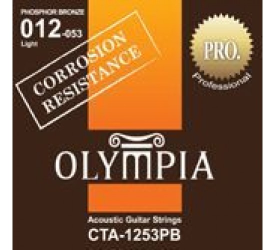 Olympia CTA1253PB струны для акустической гитары с устойчивостью к коррозии, фосфорная бронза (12-53