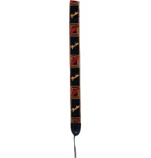 Fender 2` Monogrammed Black/Yellow/Red Logo ремень для гитары