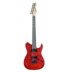Edwards E-TB-7 QM Archtop электрогитара 7-струнная, Япония