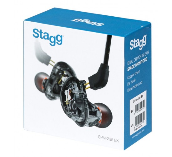 Stagg SPM-235 BK внутриканальные ушные мониторы, цвет черный