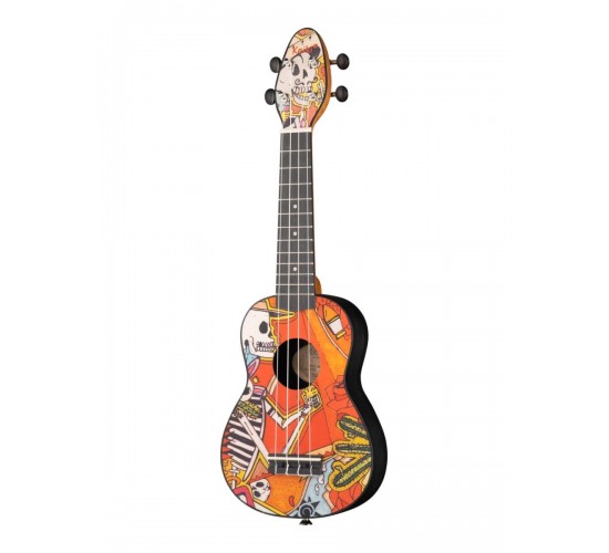 Ortega K2-EM Keiki Designer Series Укулеле сопрано, с чехлом и тюнером