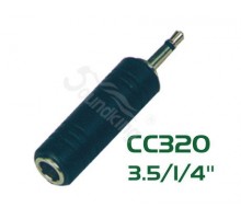 Soundking CC320 Переходник (разъем переходной) 3,5мм, моно, штекер - 6,35мм, моно, гнездо