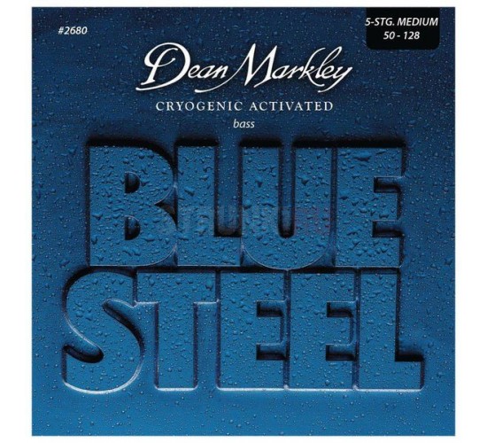 Dean Markley DM2680A Blue Steel NPS Комплект струн для 5-струнной бас-гитары, никелированные,50-128