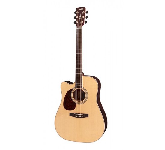 Cort MR710F-LH-NS MR Series Электро-акустическая гитара леворукая, с вырезом, цвет натуральный