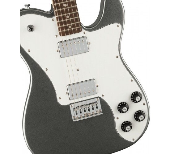 Fender Squier Affinity 2021 Telecaster Deluxe LRL Charcoal Frost Metallic электрогитара, цвет серый металлик