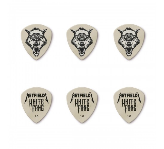 Dunlop PH122T1.0 White Fang Медиаторы в коробочке, 6шт, толщина 1,0мм
