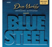 Dean Markley DM2036 Blue Steel Комплект струн для акустической гитары, латунь, 12-54
