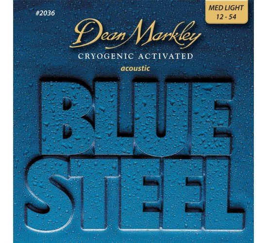 Dean Markley DM2036 Blue Steel Комплект струн для акустической гитары, латунь, 12-54