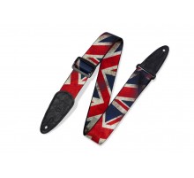 Levy's MDP-UK Print Series Ремень для гитары, полиэстер, британский флаг