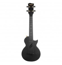 Cascha HH-2258 Carbon Fibre Укулеле концертный, с чехлом, черный, углеволокно