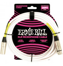 Ernie Ball 6389 кабель микрофонный, XLR - XLR, 6 м, белый