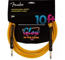 Fender 10' Professional Inst Glow in the Dark инструментальный кабель, Orange, длина 3м