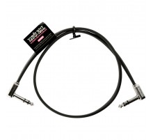 Ernie Ball 6410 соединительный кабель stereo плоский,60см,угловой джек/угловой джек, черный