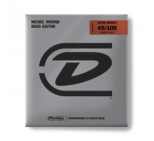 Dunlop DBSBN45105S Super Bright Комплект струн для бас-гитары, никелированные, Short Scale, 45-105