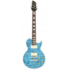 Aria PE-480 SEBL электрогитара, цвет прозрачный изумрудно-голубой