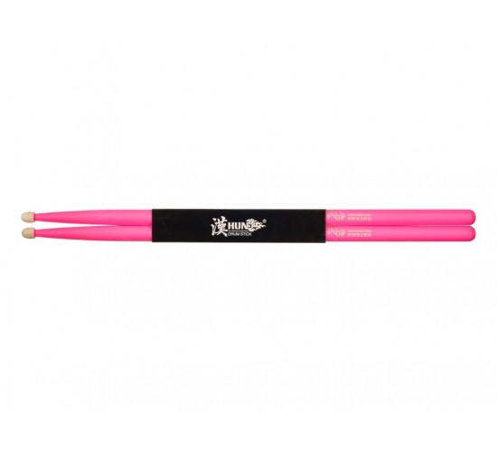 HUN 10101003002 Fluorescent Series 5A Барабанные палочки, розовые, орех гикори