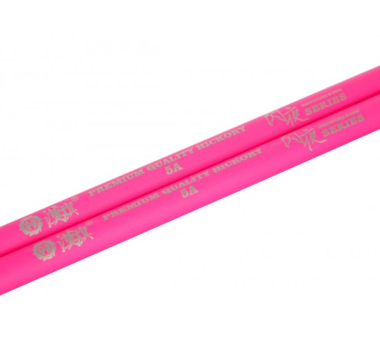 HUN 10101003002 Fluorescent Series 5A Барабанные палочки, розовые, орех гикори