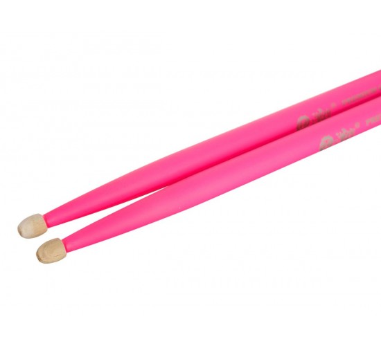 HUN 10101003002 Fluorescent Series 5A Барабанные палочки, розовые, орех гикори