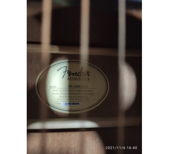 Fender CD-140S/NAT акустическая гитара USED