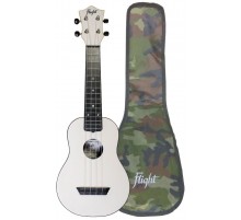 Flight TUS 35 WH укулеле Travel, сопрано, белая, пластик