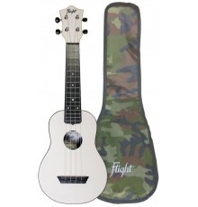 Flight TUS 35 WH укулеле Travel, сопрано, белая, пластик