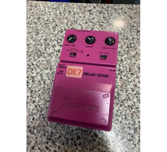 Ibanez DE-7 Pink Limited delay/echo гитарная педаль эффектов USED