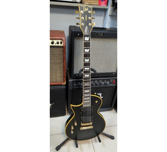 LTD by ESP Deluxe EC-1000 LH электрогитара леворукая, цвет черный, Корея USED
