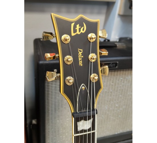 LTD by ESP Deluxe EC-1000 LH электрогитара леворукая, цвет черный, Корея USED