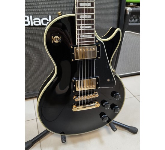 Grass Roots Les Paul Custom G-LP-60 электрогитара, цвет черный, Корея USED