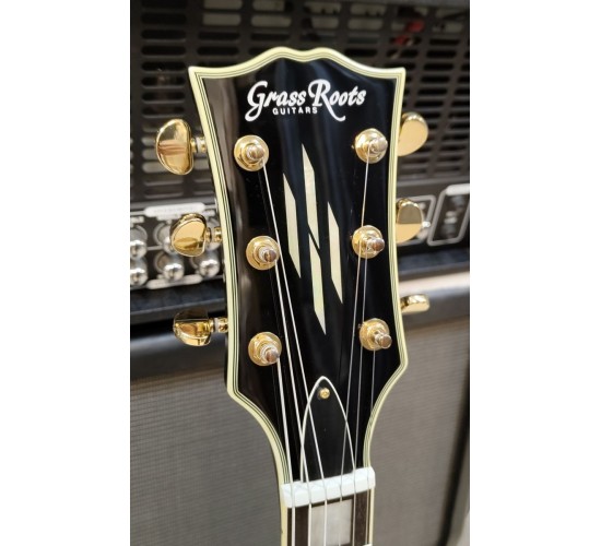 Grass Roots Les Paul Custom G-LP-60 электрогитара, цвет черный, Корея USED