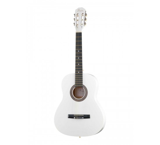 Foix FCG-2036CAP-WH-3/4 Классическая гитара 3/4 с чехлом, ремнем, тюнером, белая