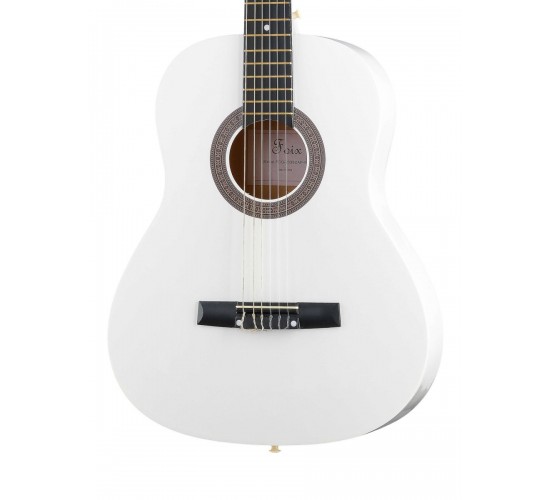 Foix FCG-2036CAP-WH-3/4 Классическая гитара 3/4 с чехлом, ремнем, тюнером, белая