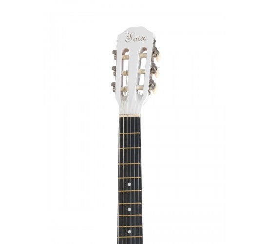 Foix FCG-2036CAP-WH-3/4 Классическая гитара 3/4 с чехлом, ремнем, тюнером, белая