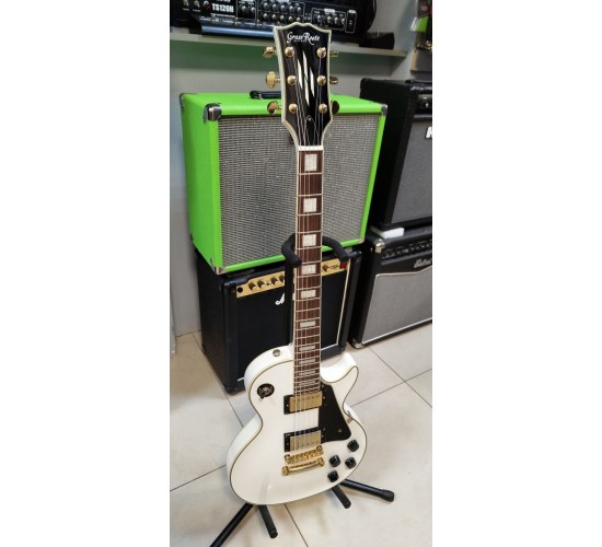 Grass Roots Les Paul Custom G-LP-60C электрогитара, цвет белый, Корея USED