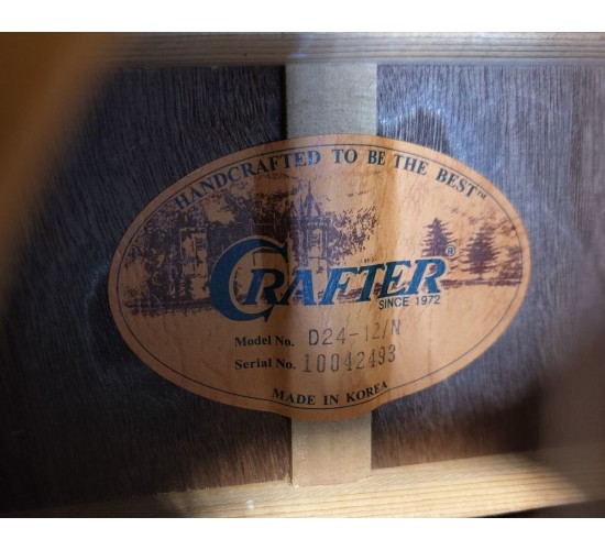 Crafter D24-12/N 12-ти струнная акустическая гитара, Корея USED