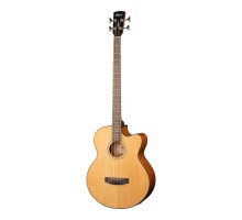 Cort AB850F NAT электроакустическая бас-гитара 4 струны, с чехлом, цвет натуральный