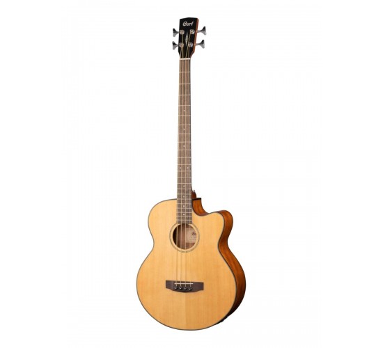 Cort AB850F NAT электроакустическая бас-гитара 4 струны, с чехлом, цвет натуральный
