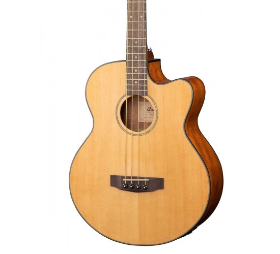 Cort AB850F NAT электроакустическая бас-гитара 4 струны, с чехлом, цвет натуральный