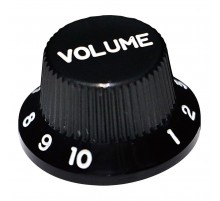 Hosco KB-240VI ручка потенциометра Strat Style, VOLUME, черная, дюймовый размер