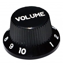 Hosco KB-240VI ручка потенциометра Strat Style, VOLUME, черная, дюймовый размер