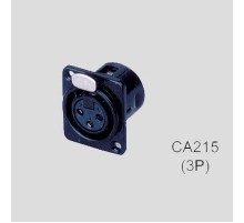 Soundking CA215(3P) панельный разъем XLR female, пластик/ сталь, черный