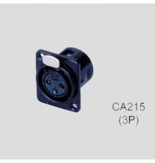 Soundking CA215(3P) панельный разъем XLR female, пластик/ сталь, черный