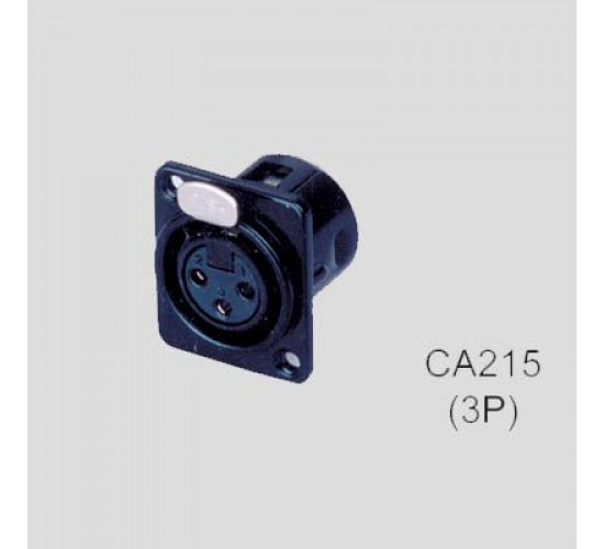 Soundking CA215(3P) панельный разъем XLR female, пластик/ сталь, черный