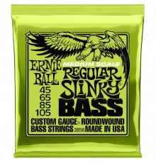 Ernie Ball 2856 струны для бас-гитары Regular Slinky Nckl Wnd Medium Scale (45-105)