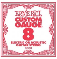 Ernie Ball 1008 струна для электро и акустических гитар. Сталь, калибр .008