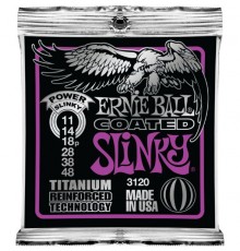 Ernie Ball 3120 струны для эл.гитары Coated Electric Titanium RPS Power Slinky (11-14-18р-28-38-48)