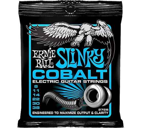 Ernie Ball 2725 струны для эл.гитары Cobalt Extra Slinky (8-11-14-22-30-38)