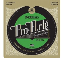 D'Addario EJ25B Pro-Arte Composite Комплект струн для гитары фламенко, черный нейлон