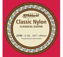 D'Addario J2705 Classical отдельная 5-ая струна для классической гитары, нейлон, норм. натяжение